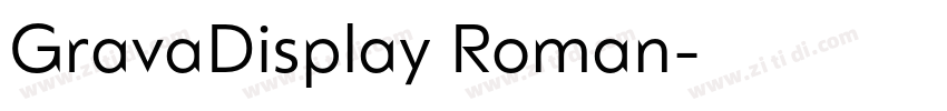 GravaDisplay Roman字体转换